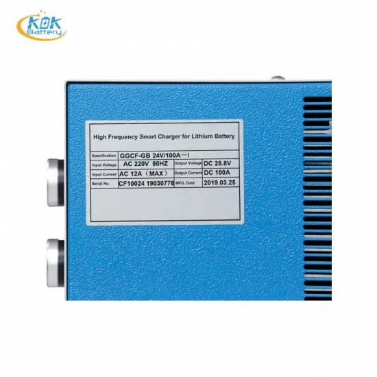Buy Factory Price smartbatteryeco.com POWER 24V 100A DC High-Frequency Smart Eclectrical Forklift Charger For Lithium Battery