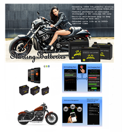 Motorcycle Start Battery with Bluetooth APP