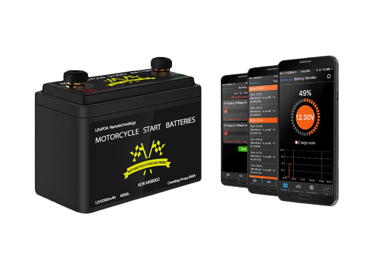The World’s 1st Motorcycle Battery with Bluetooth 4.0 Display